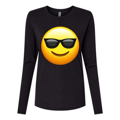 Sunglasses Emoji Cool Smiley Womens Cotton Relaxed Long Sleeve T-Shirt