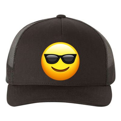 Sunglasses Emoji Cool Smiley Yupoong Adult 5-Panel Trucker Hat