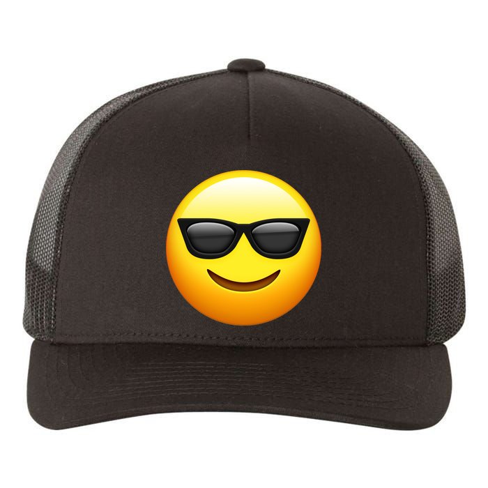 Sunglasses Emoji Cool Smiley Yupoong Adult 5-Panel Trucker Hat