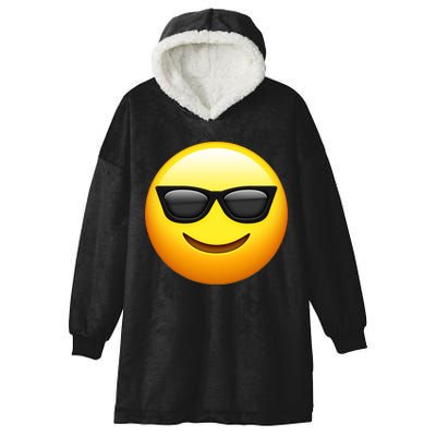 Sunglasses Emoji Cool Smiley Hooded Wearable Blanket