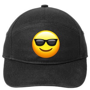 Sunglasses Emoji Cool Smiley 7-Panel Snapback Hat