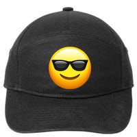 Sunglasses Emoji Cool Smiley 7-Panel Snapback Hat