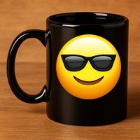 Sunglasses Emoji Cool Smiley 11oz C Handle Ceramic Mug