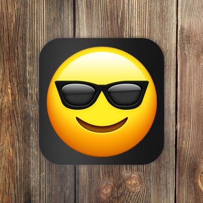 Sunglasses Emoji Cool Smiley Coaster