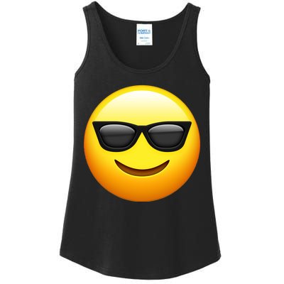 Sunglasses Emoji Cool Smiley Ladies Essential Tank