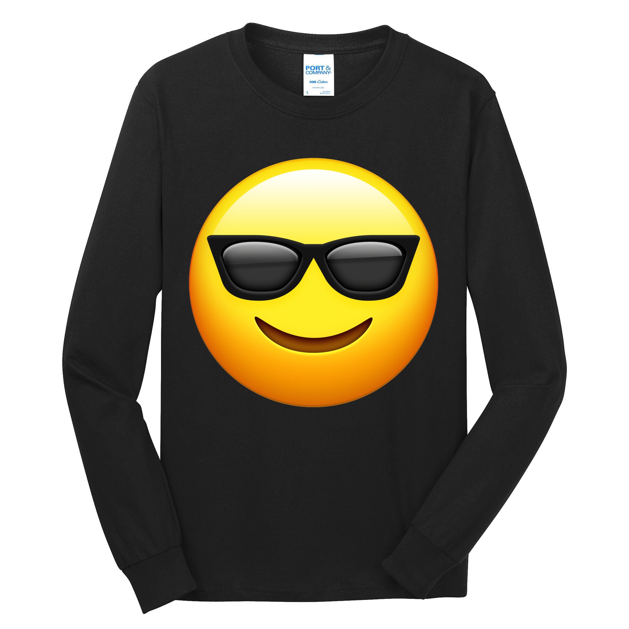 Sunglasses Emoji Cool Smiley Tall Long Sleeve T-Shirt