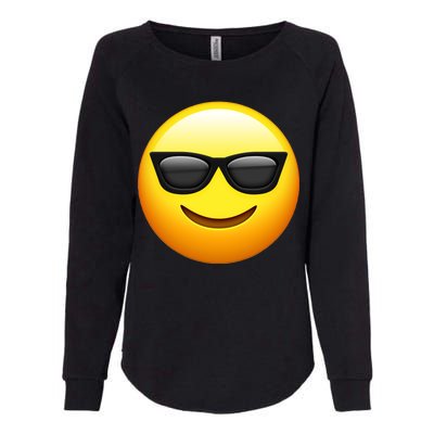 Sunglasses Emoji Cool Smiley Womens California Wash Sweatshirt