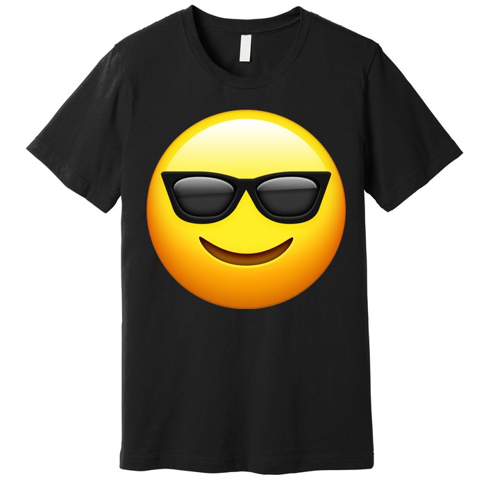 Sunglasses Emoji Cool Smiley Premium T-Shirt