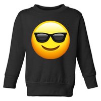 Sunglasses Emoji Cool Smiley Toddler Sweatshirt