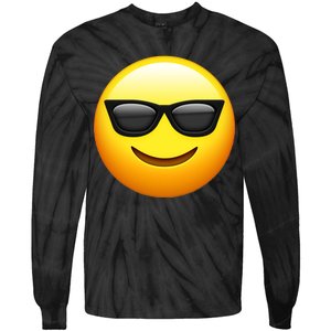 Sunglasses Emoji Cool Smiley Tie-Dye Long Sleeve Shirt