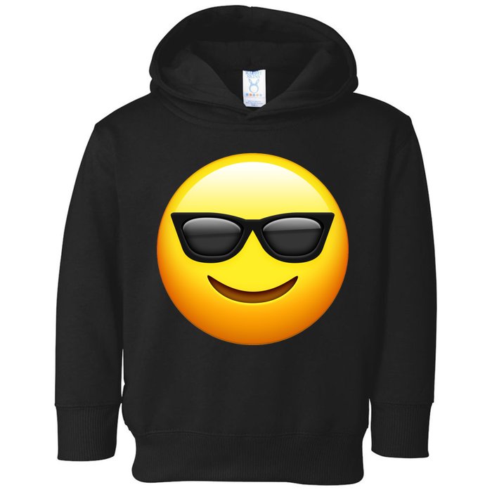 Sunglasses Emoji Cool Smiley Toddler Hoodie