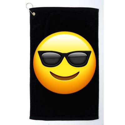 Sunglasses Emoji Cool Smiley Platinum Collection Golf Towel