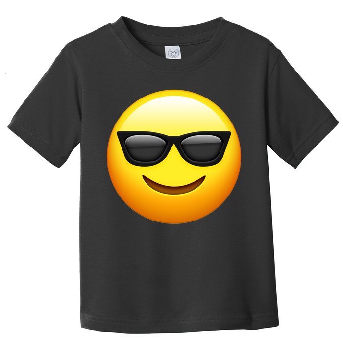 Sunglasses Emoji Cool Smiley Toddler T-Shirt