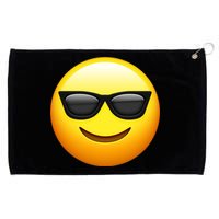 Sunglasses Emoji Cool Smiley Grommeted Golf Towel