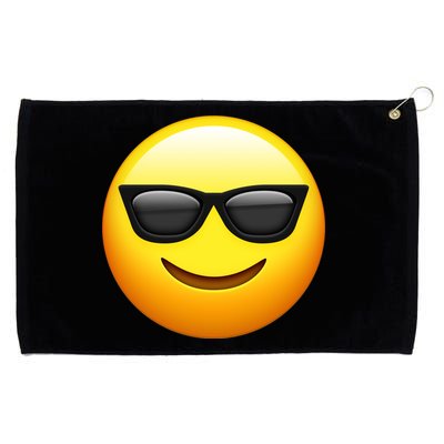 Sunglasses Emoji Cool Smiley Grommeted Golf Towel