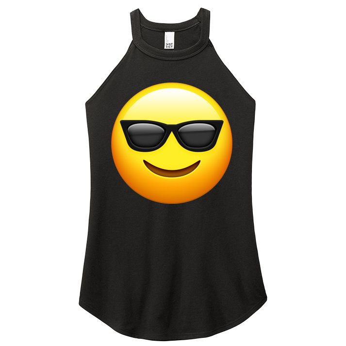 Sunglasses Emoji Cool Smiley Women's Perfect Tri Rocker Tank