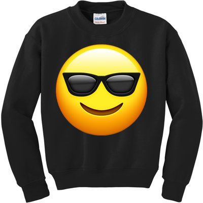 Sunglasses Emoji Cool Smiley Kids Sweatshirt