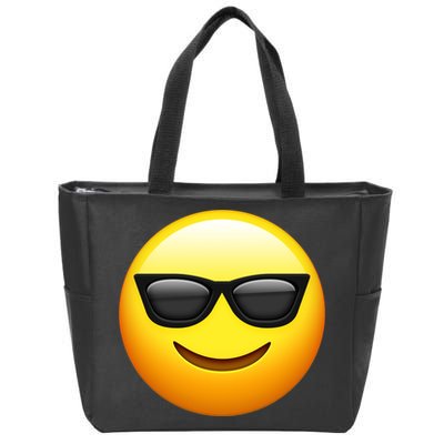 Sunglasses Emoji Cool Smiley Zip Tote Bag