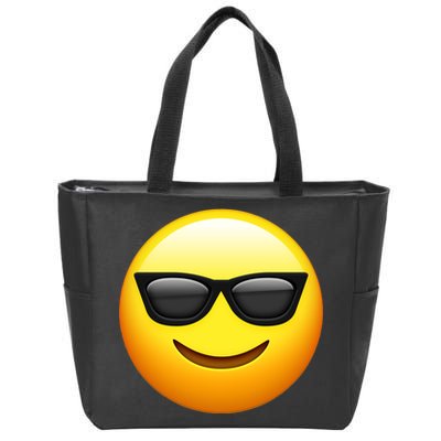 Sunglasses Emoji Cool Smiley Zip Tote Bag