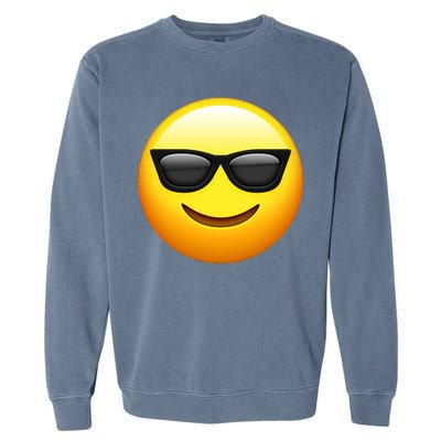 Sunglasses Emoji Cool Smiley Garment-Dyed Sweatshirt