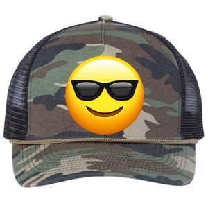 Sunglasses Emoji Cool Smiley Retro Rope Trucker Hat Cap