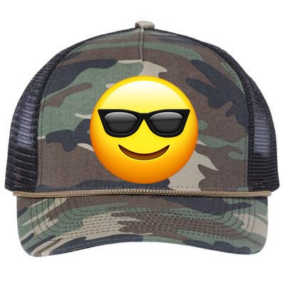 Sunglasses Emoji Cool Smiley Retro Rope Trucker Hat Cap