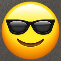 Sunglasses Emoji Cool Smiley Cotton Canvas Backpack