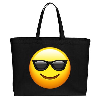 Sunglasses Emoji Cool Smiley Cotton Canvas Jumbo Tote