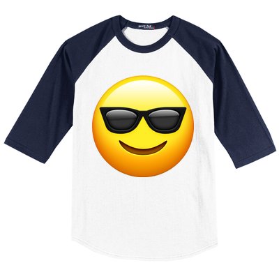 Sunglasses Emoji Cool Smiley Baseball Sleeve Shirt