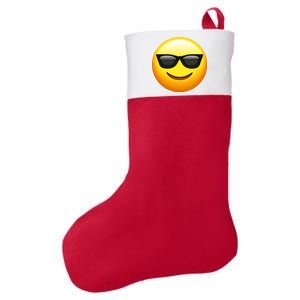 Sunglasses Emoji Cool Smiley Felt Holiday Christmas Stocking