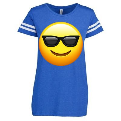 Sunglasses Emoji Cool Smiley Enza Ladies Jersey Football T-Shirt