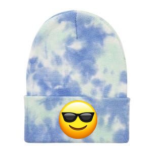 Sunglasses Emoji Cool Smiley Tie Dye 12in Knit Beanie