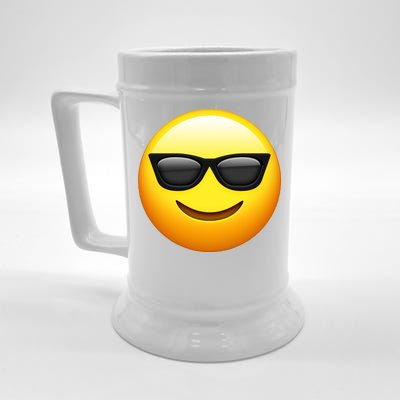 Sunglasses Emoji Cool Smiley Beer Stein