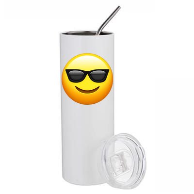 Sunglasses Emoji Cool Smiley Stainless Steel Tumbler