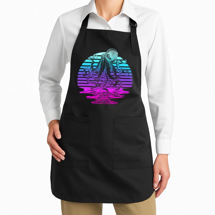 Sunrise Octopus Vaporwave Apron