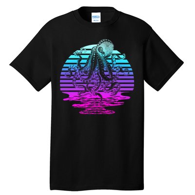 Sunrise Octopus Vaporwave Tall T-Shirt