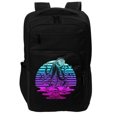 Sunrise Octopus Vaporwave Impact Tech Backpack