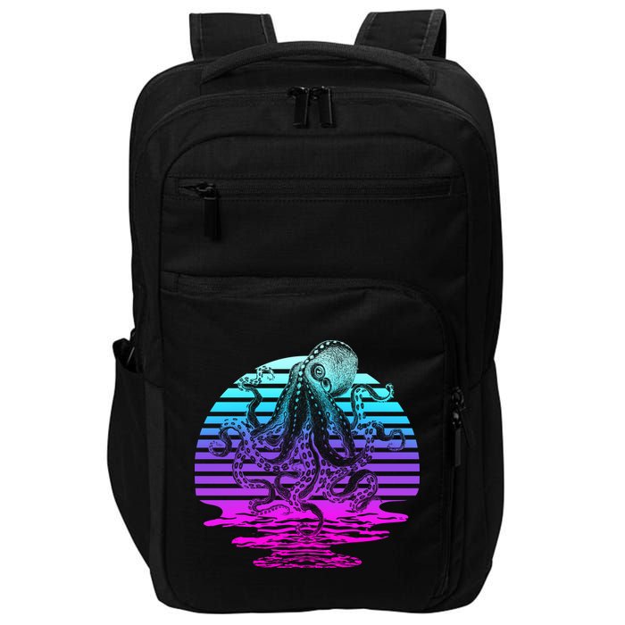 Sunrise Octopus Vaporwave Impact Tech Backpack