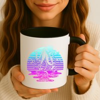 Sunrise Octopus Vaporwave Mug