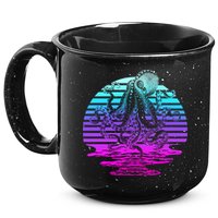 Sunrise Octopus Vaporwave 15oz Campfire Ceramic Mug