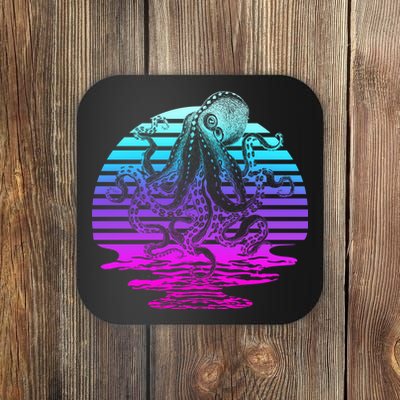 Sunrise Octopus Vaporwave Coaster