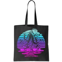 Sunrise Octopus Vaporwave Tote Bag