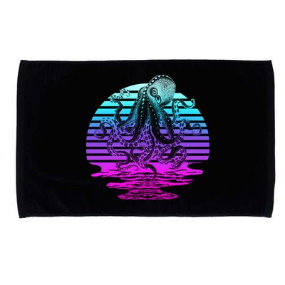 Sunrise Octopus Vaporwave Microfiber Hand Towel