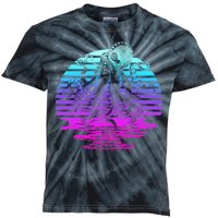 Sunrise Octopus Vaporwave Kids Tie-Dye T-Shirt