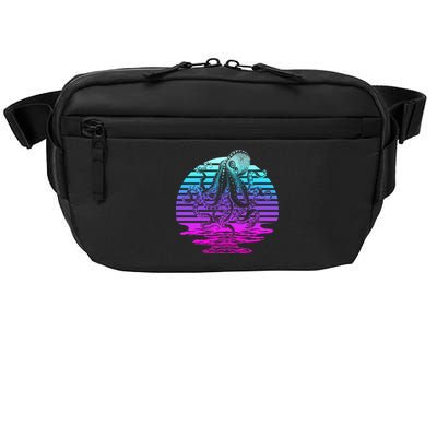 Sunrise Octopus Vaporwave Crossbody Pack