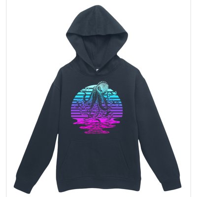 Sunrise Octopus Vaporwave Urban Pullover Hoodie