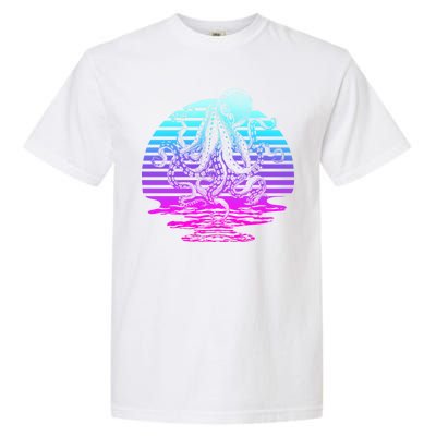 Sunrise Octopus Vaporwave Garment-Dyed Heavyweight T-Shirt