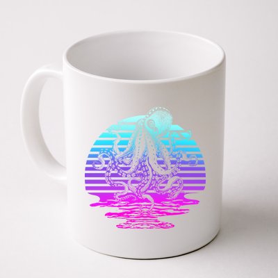 Sunrise Octopus Vaporwave Coffee Mug