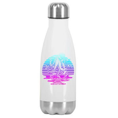 Sunrise Octopus Vaporwave Stainless Steel Insulated Water Bottle