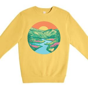 Sunrise Painting Premium Crewneck Sweatshirt